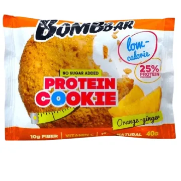 "BOMBBAR" Proteiiniküpsis "Apelsin - ingver ", 40 g 