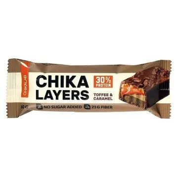"CHIKALAB" CHIKA LAYERS batoon, glasuuritud soolase karamelli ja maapähklitega, 60 g