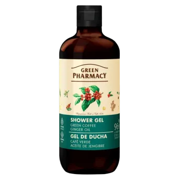 "GREEN PHARMACY" Dušigeel rohelise kohvi ja ingveriõliga, 500 ml