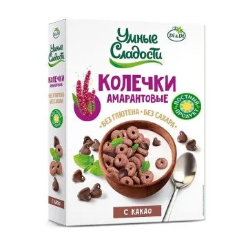 "Targad maiustused" Amarandirõngad kakaoga 150 g