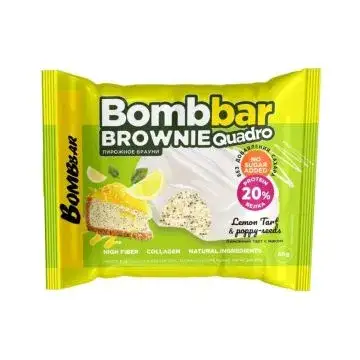 BOMBBAR Печенье глазированное "Лимонный тарт с маком" 50 г