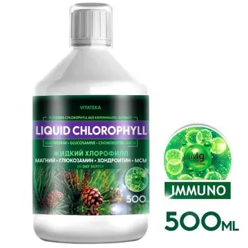 "VITATEKA" Klorofüll (Mg + glükoosamiin + kondroitiin + MSM) 500ml 