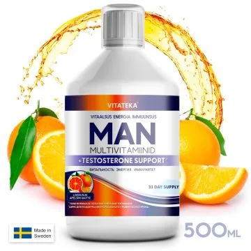 MAN multivitamīni + testosterona atbalsts, 500 ml - VITATEKA