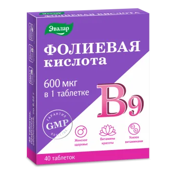 "Evalar" Foolhappe 600MCG + B12 + B6 (toidulisand), tabletid 40 tk.
