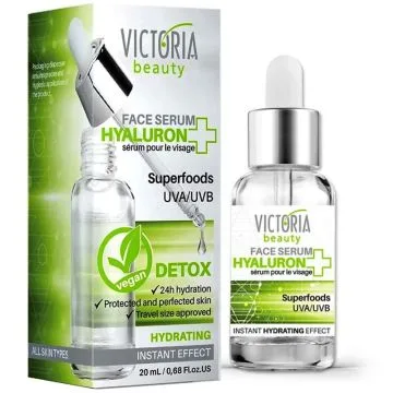 "Victoria Beauty" Näoseerum hüaluroonhappe, teo mutsiini ja UVA/UVB filtritega 20 ml 
