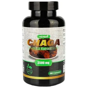"HERBIN" Toidulisand CHAGA EXTRACT 7:1, KAPSLID 90 TK.