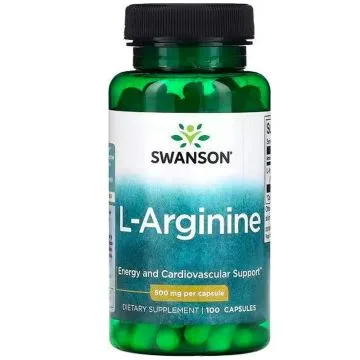 "SWANSON" TOIDULISAND L-ARGINIIN 500 mg, KAPSLID 100 tk.