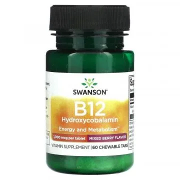 "SWANSON" Vitamiin B12 Hüdroksükobalamiin tabletid N60