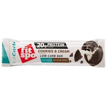 "FITSPO" LOCARB Protein bar COOKIES & CREAM 60 g
