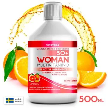 WOMAN 50+ multivitaminai, 500 ml - VITATEKA