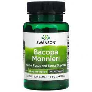 "SWANSON" TOIDULISAND BACOPA MONNIERI 10:1 50 mg, KAPSLID 90 tk.