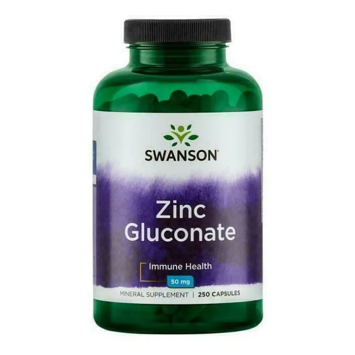 TSINKGLÜKONAAT KAPSLID N250 50MG SWANSON (Zinc Gluconate)
