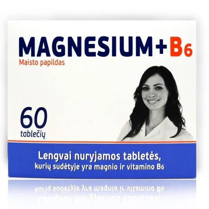Magneesium ja B6 60 tab. 300 mg kohta.