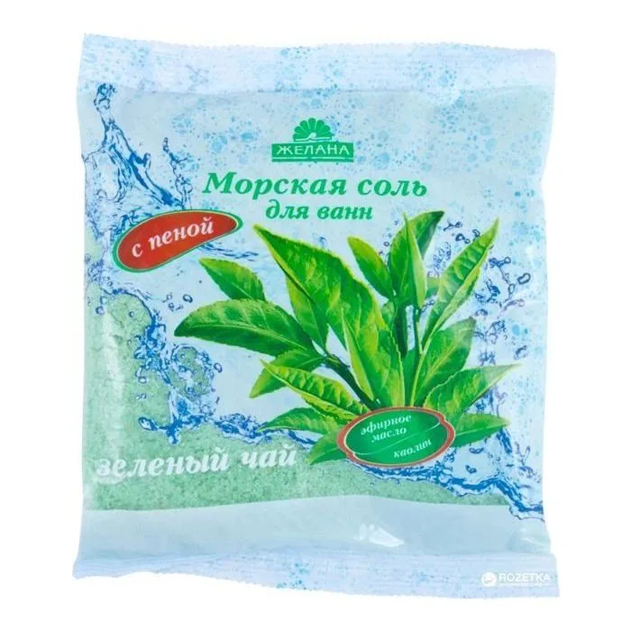 Putojošā sāls un kaolīns "Zaļais tēja" 500 g - Zelanna