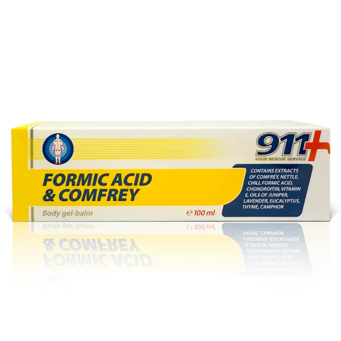 FORMIC ACID and COMFREY ķermeņa gēls ar skudrskābi, 100 ml 911