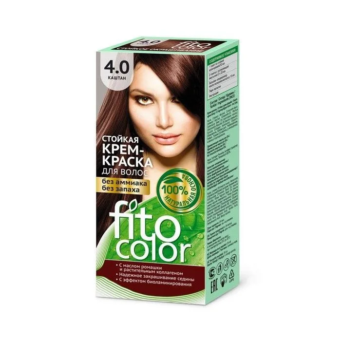 Kreemvärv juustele 4.0 Kastan - Fitocolor