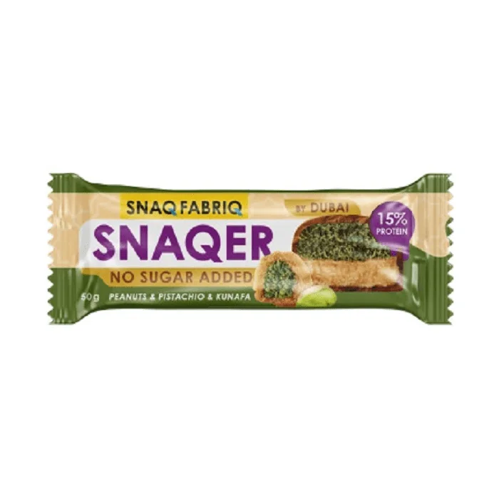 SNAQ FABRIQ Glazed bar 50g Peanut with pistachio and crispy dough