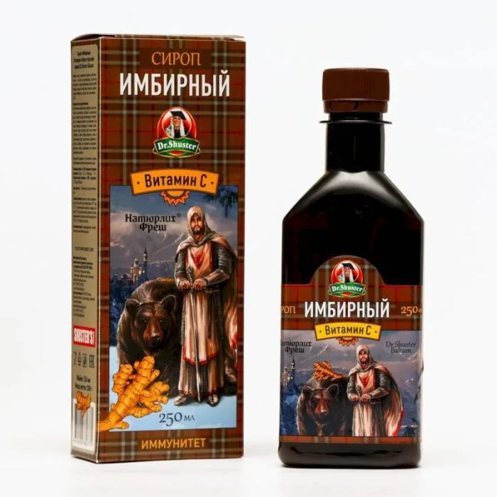 Ingvera un C vitamīna sīrups, 250 ml - DR.SHUSTER