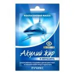 Маска коллаген для лица и декольте для уставшей кожи "Акулий жир и женьшень" 10 мл