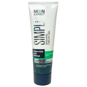 MEN ASPECT SIMPLE Крем-гель для бритья для чувств. кожи, 75 г