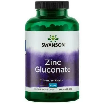 TSINKGLÜKONAAT KAPSLID N250 50MG SWANSON (Zinc Gluconate)