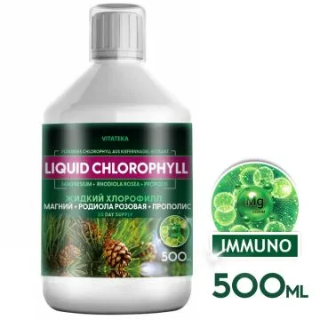 "VITATEKA" Klorofüll (Mg + roosilõhnaline kuldjuur + taruvaik ) 500ml Vitateka