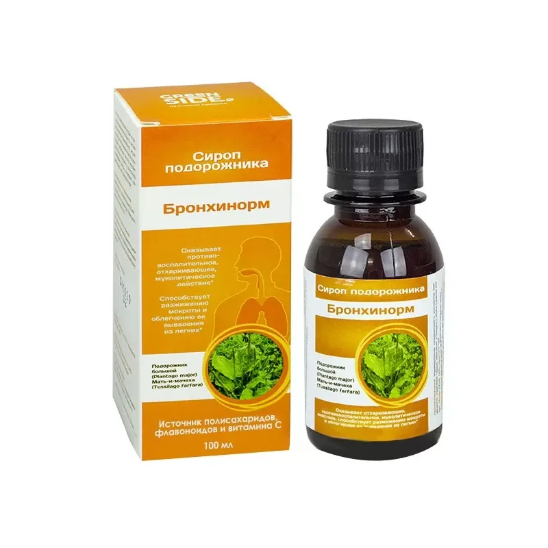 BRONHINORM TEELEHESIIRUP 100ML GREEN SIDE 