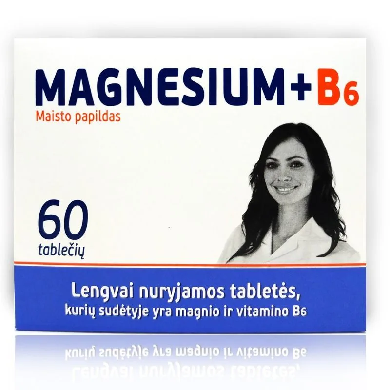 Magneesium ja B6 60 tab. 300 mg kohta.