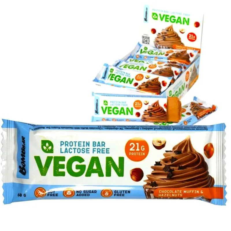"BOMBBAR" Vegan batoon katmata "Šokolaadimuffin sarapuupähklitega", 60 g