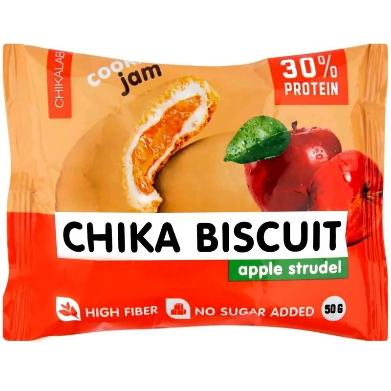CHIKA BISCUIT "Chikalab" Biskviitküpsis Biskviit õunastruudel, 50 g