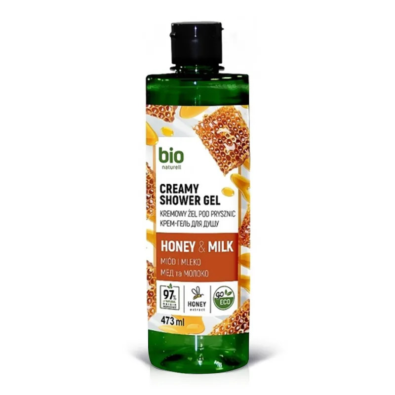 "Bio Naturell" Dušigeel kreem "Mee ja piim", 473 ml