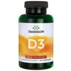 KAPSLID  VIT D-3 HIGH POT 1,000IU (25MCG) 250 SWANSON