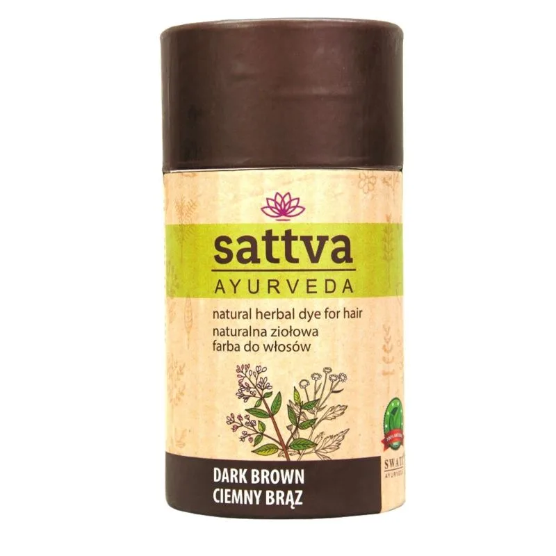 TAIMNE TUMEPRUUN JUUKSEVÄRV  DARK BROWN  150G SATTVA