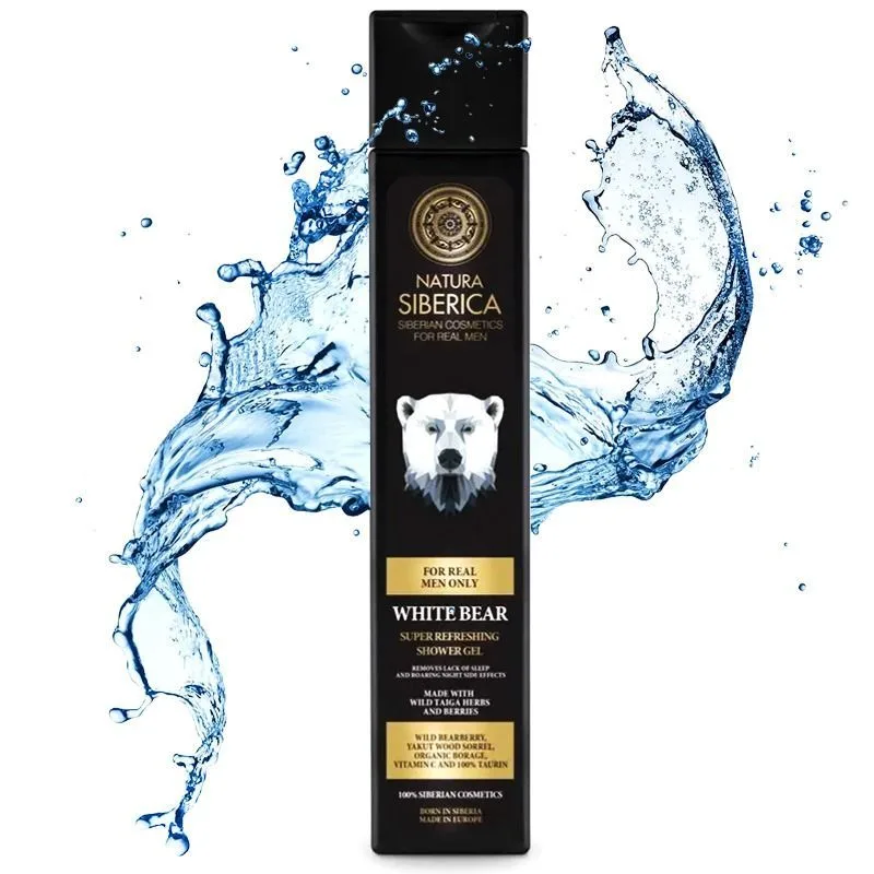 "Natura Siberica Men" Värskendav dušigeel meestele "White Bear", 250 ml - Natura Siberica