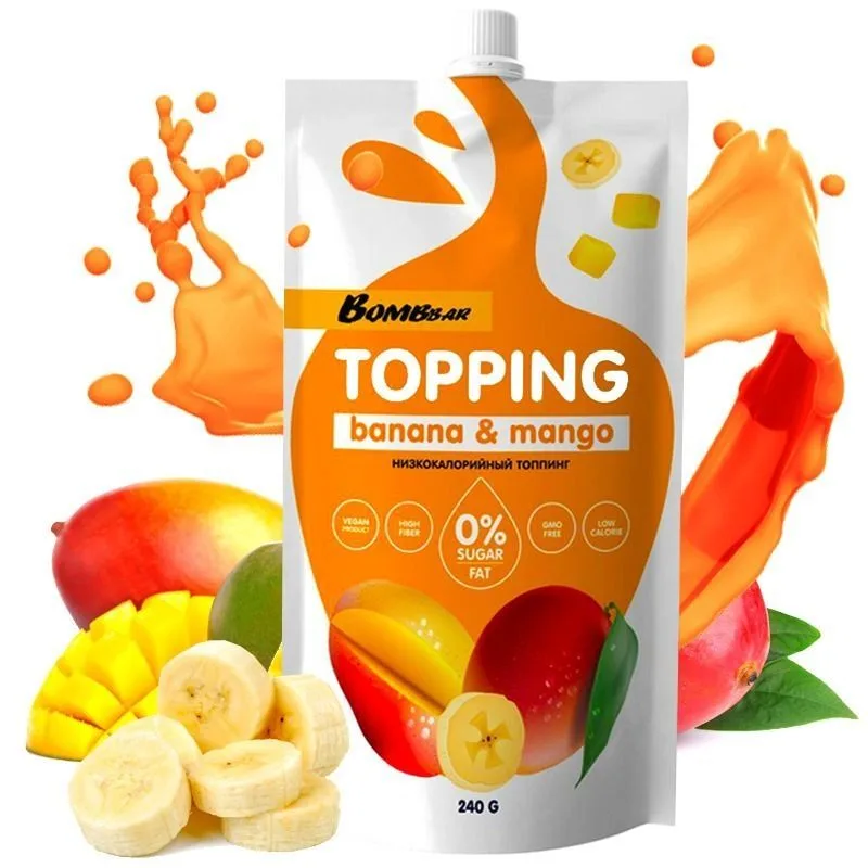 "Bombbar" Madala kalorsusega magus topping "Banaani-mango", 240 g