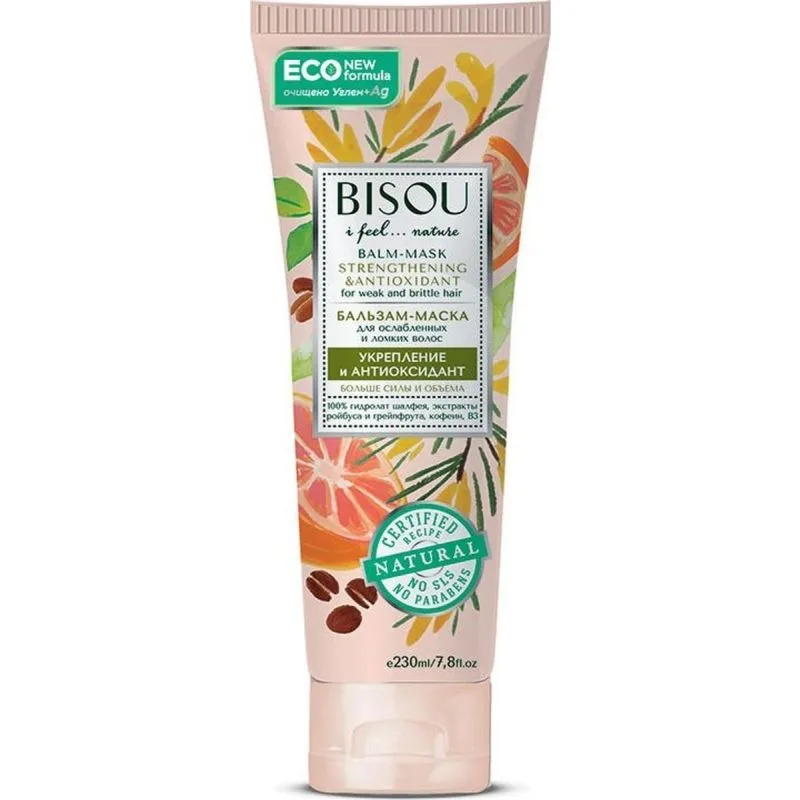 BISOU PALSAM-MASK NÕRGENENUD JA HABRASTELE JUUSTELE TUGEVDAMINE JA ANTIOKSÜDANT 230ML