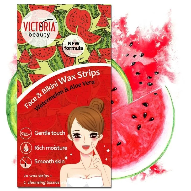 DEPILATSIOONI VAHARIBAD TUNDLIKULE NAHALE ARBUUS JA ALOE VERA /20tk+2 salvrätikut/ VICTORIA BEAUTY