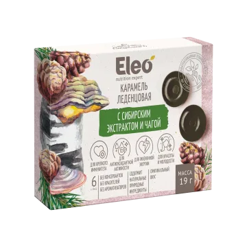 KARAMELL SIBERI EKSTRAKTI JA MUSTA PÄSSIKUGA 19g ELEO