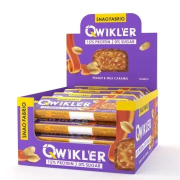 Glasuuritud batoon "Piimakaramell maapähklitega" 40g - Snaq Fabriq Qwikler