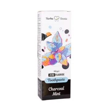 Toothpaste with activated charcoal and peppermint, 100 g - HERBA DENTA
