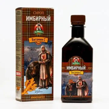 Ginger and vitamin C syrup, 250 ml - DR.SHUSTER