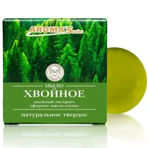 Твердое мылонатуральное Хвойное, 80 г- AROMA'SAULES