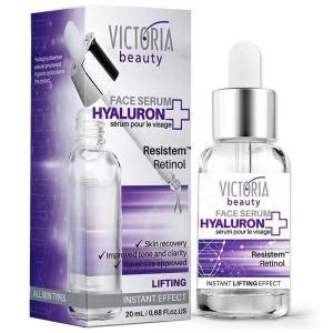 "Victoria Beauty" Hyaluron+ Tõstev näoseerum hüaluroonhappe, retinooli ja taimsete tüvirakkudega, 20 ml