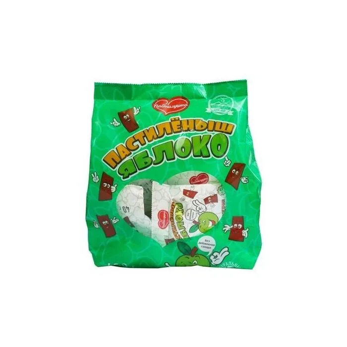 Apple pastille pieces with citrus coating, 400 g / 10 pieces.