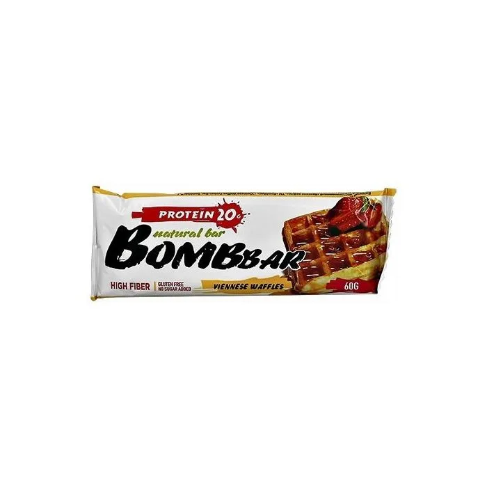 Unglazed protein bar "Viennese waffles" 60 g - Bombbar