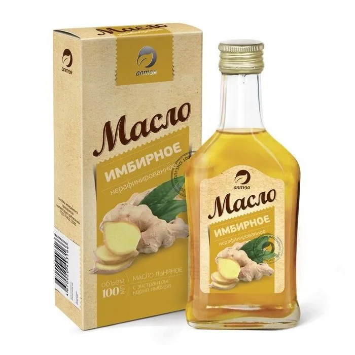 Linseed oil with ginger root extract "GINGER", 100 ml "Alteja"