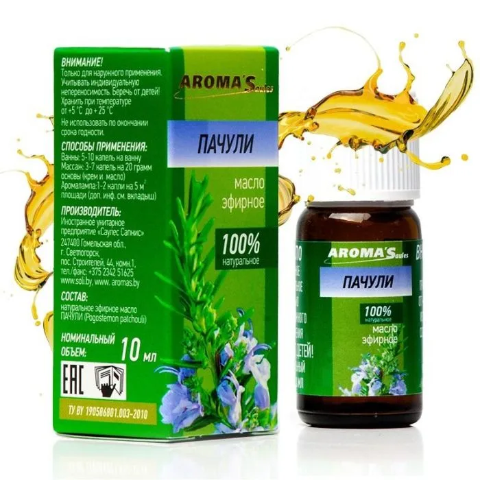 Naturaalne eeterlik õli  "Patšuli" , 10 ml AromaSaules