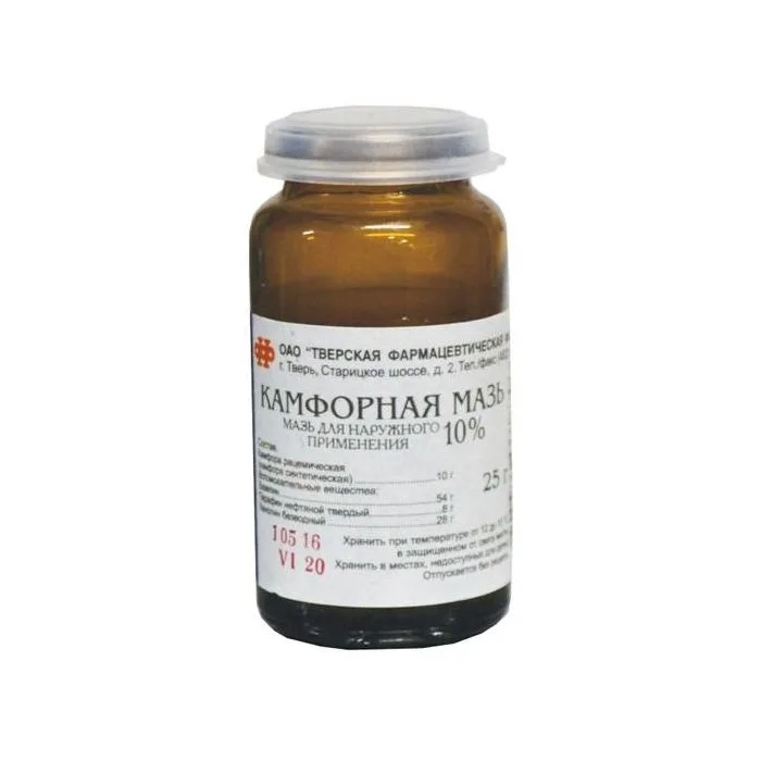 Camphor ointment 10% 25g – Tverskaya farmatsevticheskaya fabrika