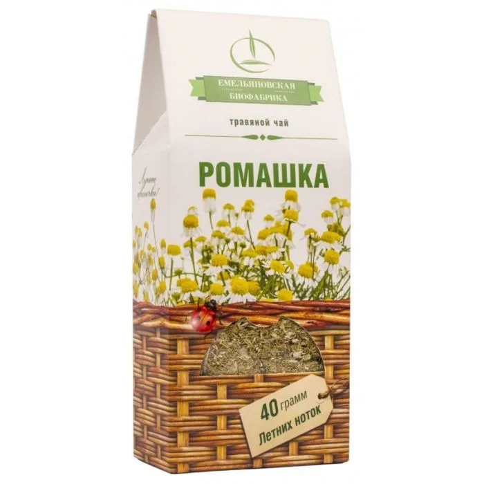CHAMOMILE HERBAL TEA 40G - Emeljanovskaja Biofabrika ( romashka )(ромашка)