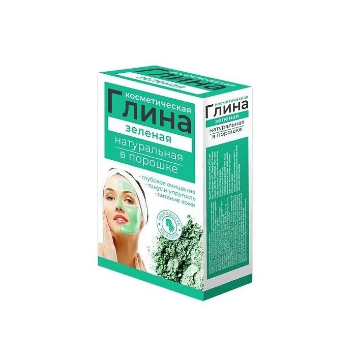 Natural green clay powder for oily and combination skin 100g medikomed
